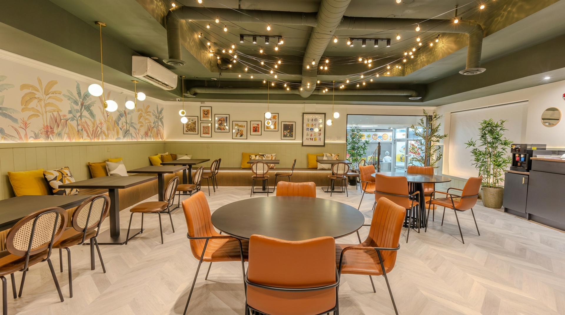 The renovated dining room