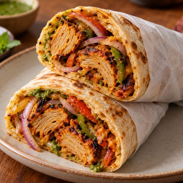 Soya Chaap Wrap.