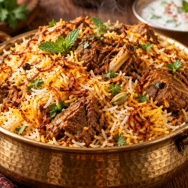 Goat Biryani.