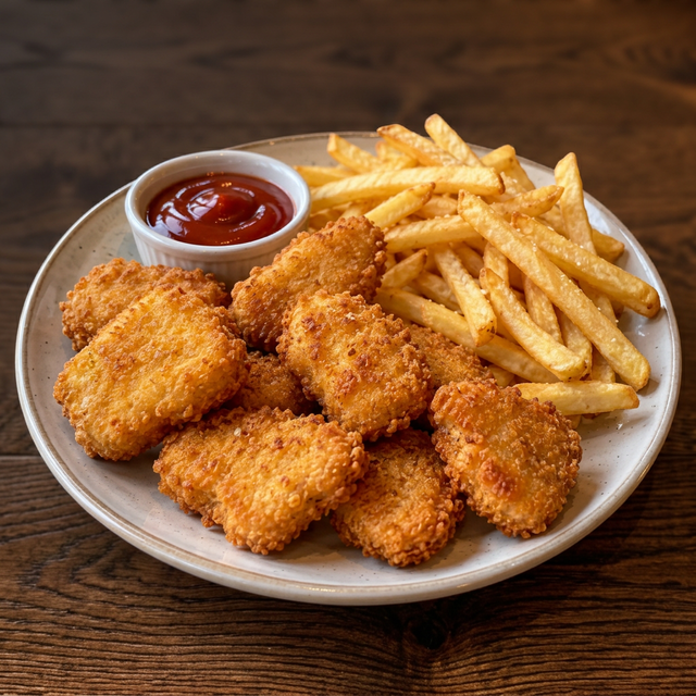 Chicken Nuggets + Fries.